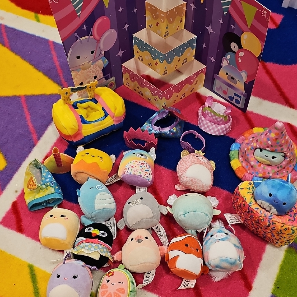 Squishmallow Colorful Plush Toy Set
